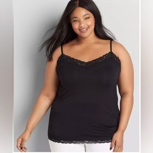 Lane Bryant Black The Lace Cami Sz 18/20
